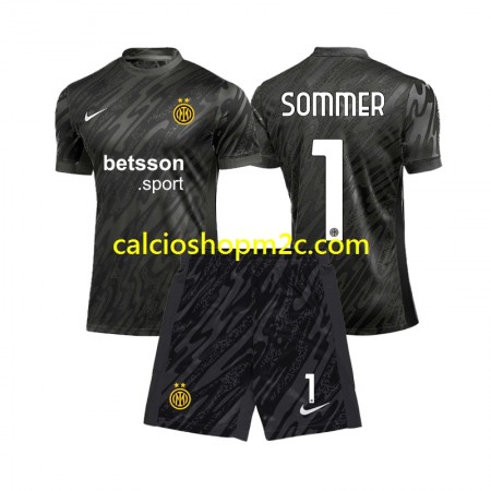 Inter Milan Yann Sommer 1 Portiere Bambino Maglia Terza 2024/2025 Manica Corta